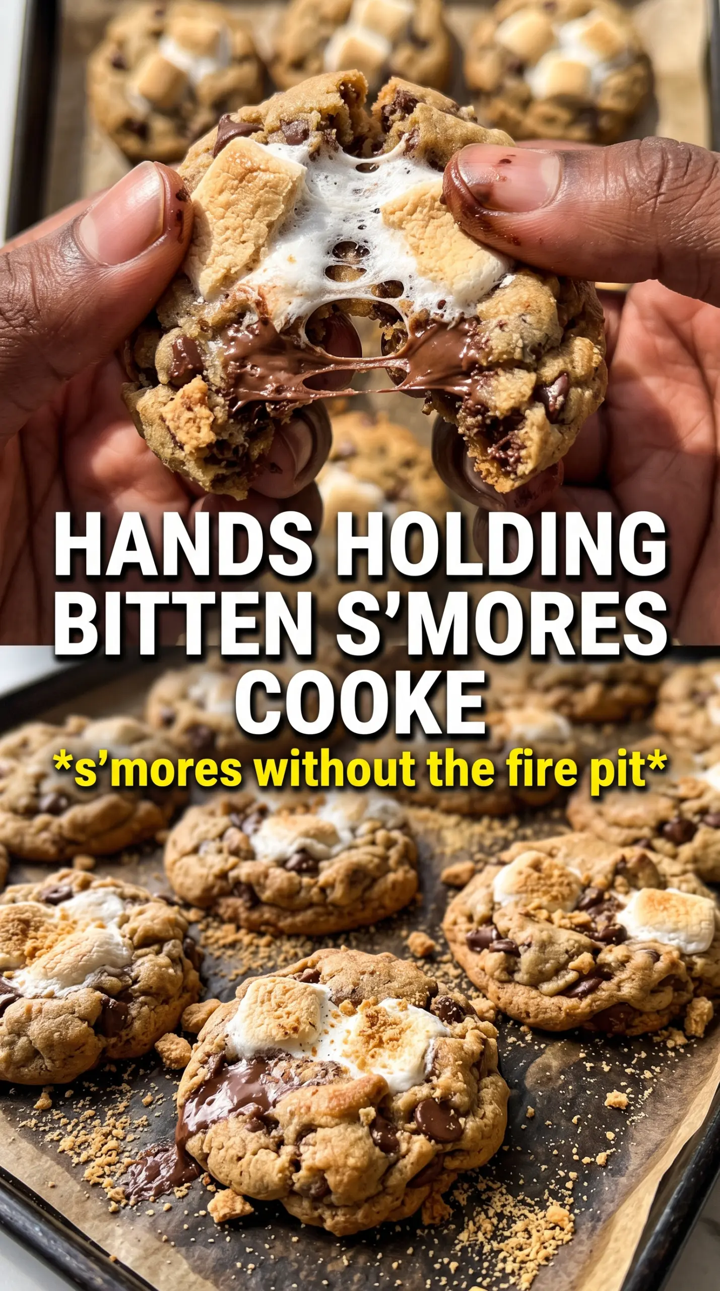 Pumpkin S'mores Cookies toasted gooey chocolate