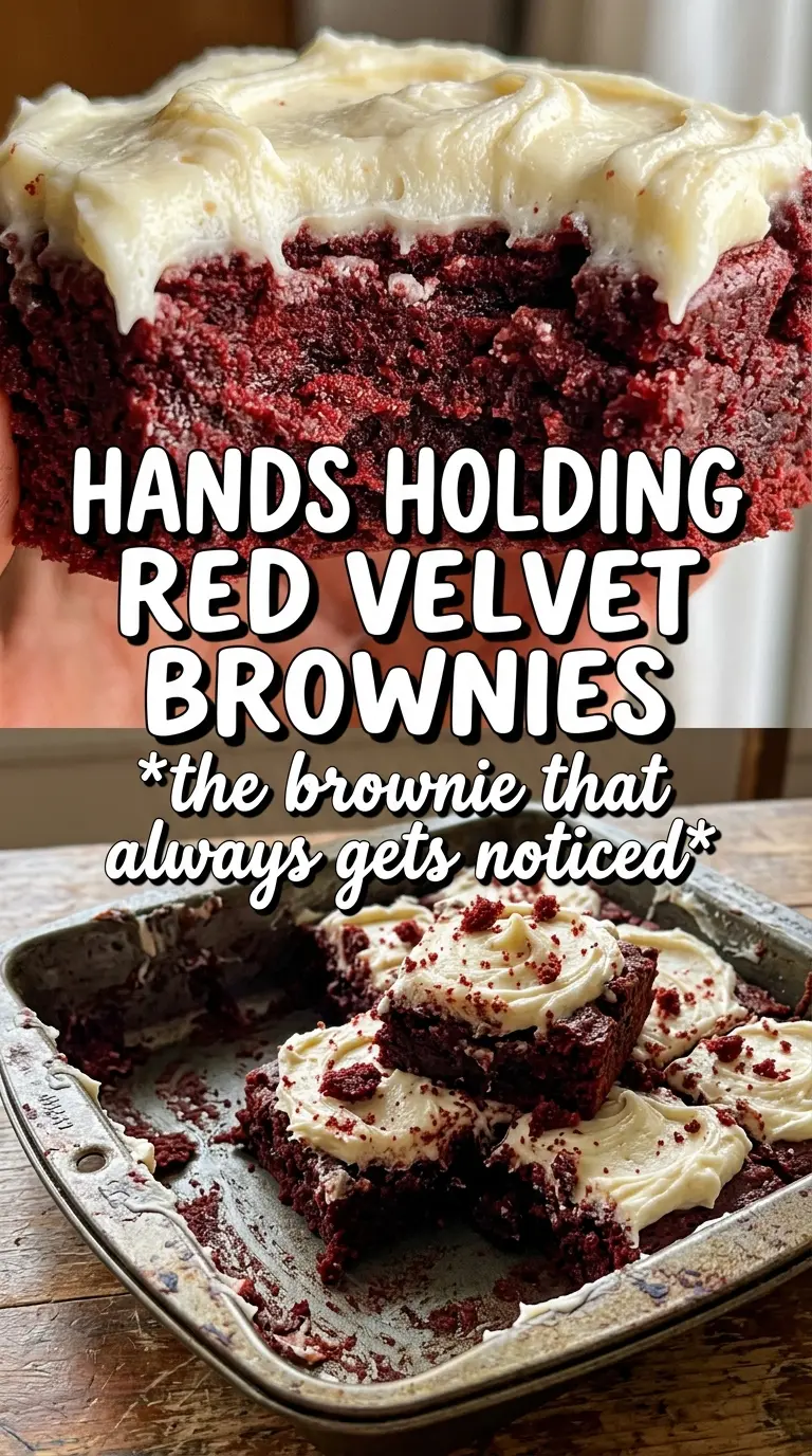 Red Velvet Brownies fudgy cream cheese swirl