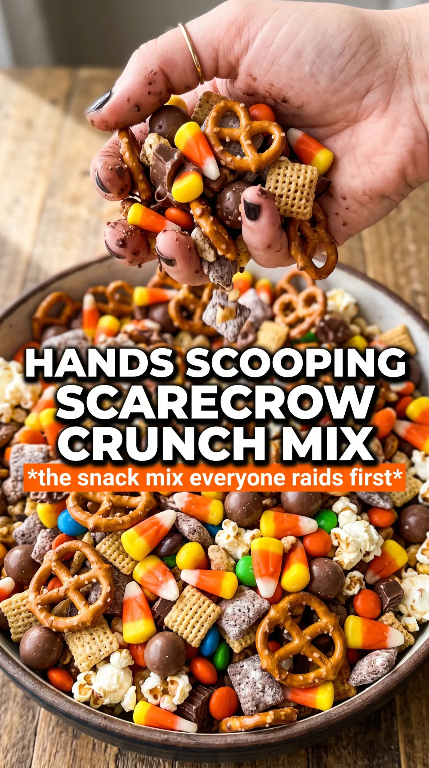 Scarecrow Crunch Snack Mix colorful crunchy