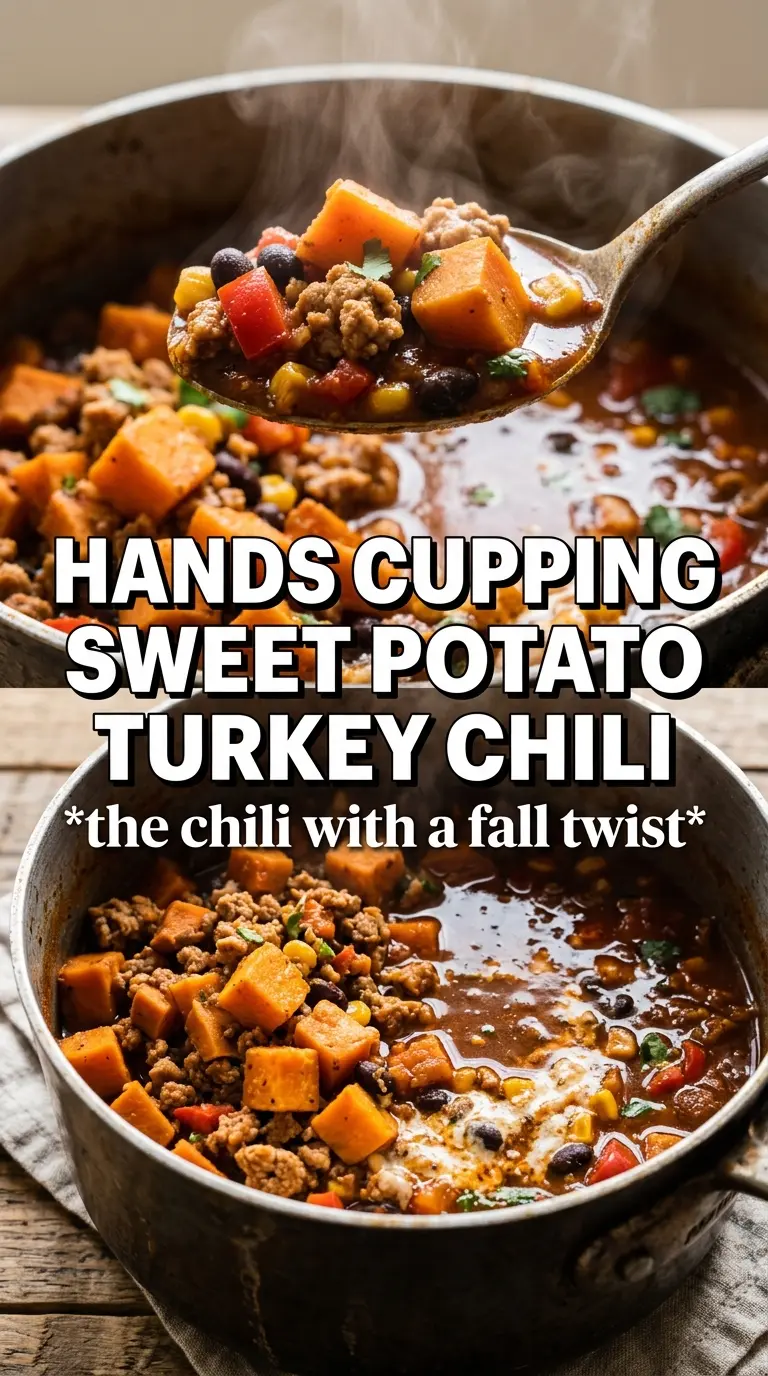 Sweet Potato Turkey Chili hearty, smoky, topped