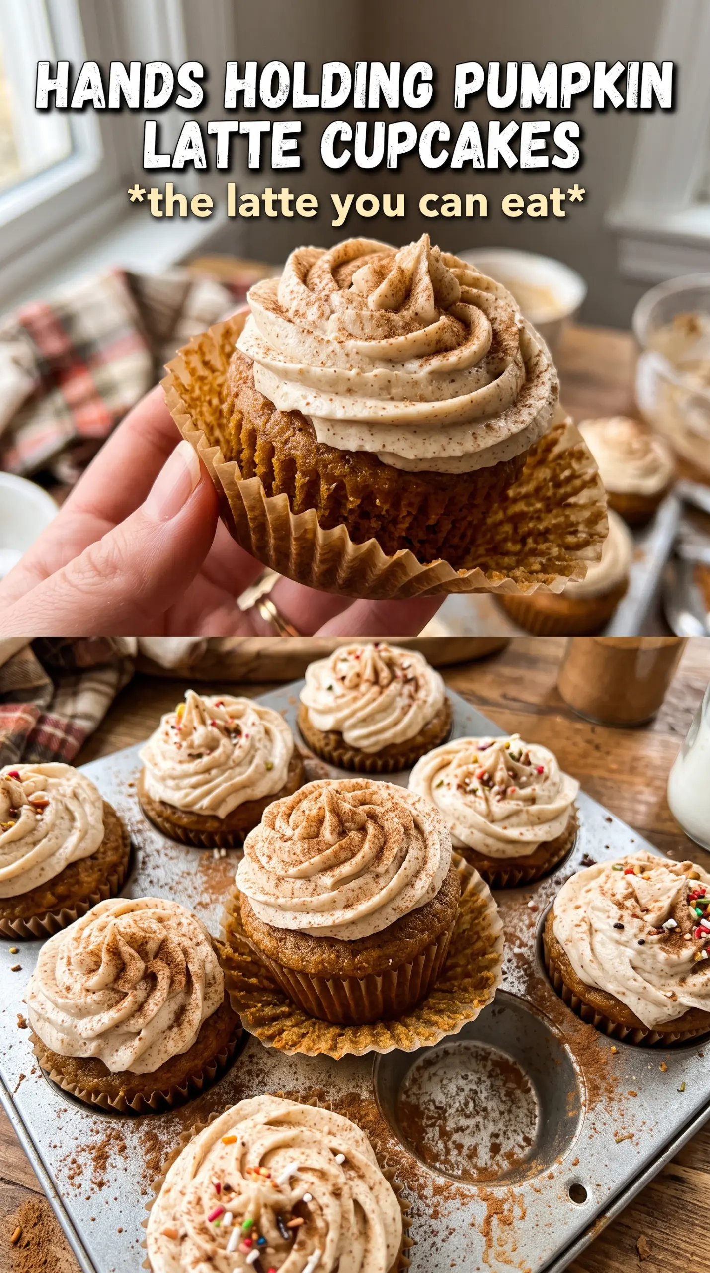 Vanilla chai pumpkin latte cupcakes spiced frosted