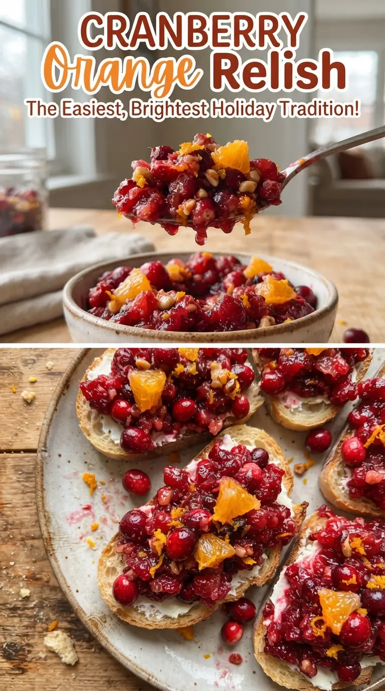Cranberry Orange Relish bright, chunky, citrusy