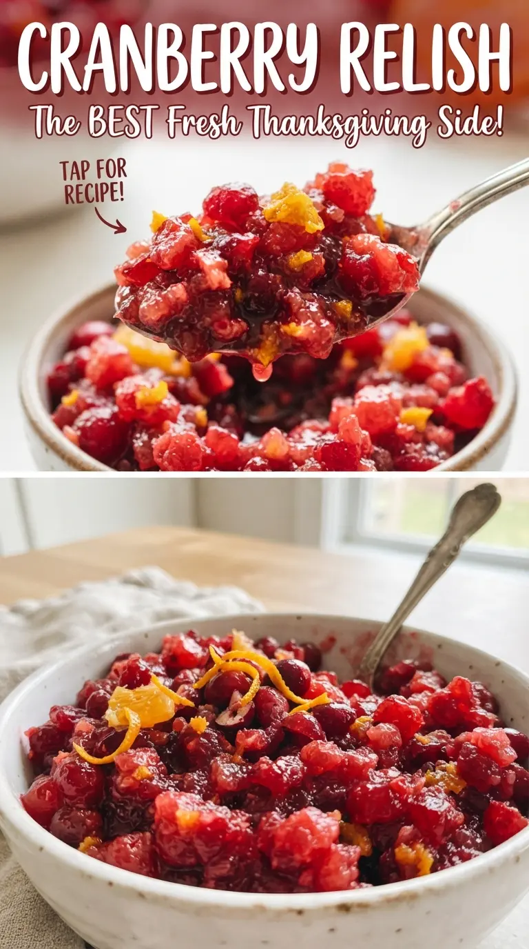 Cranberry relish bright chunky