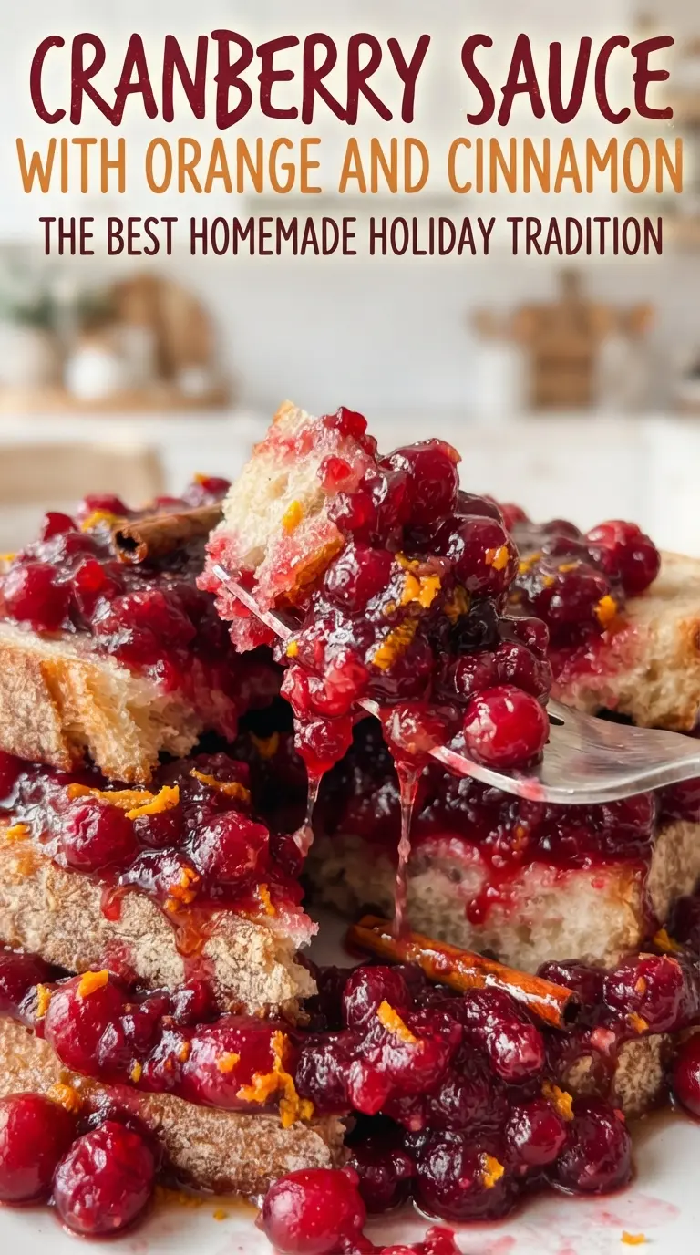 Cranberry Sauce with Orange and Cinnamon thick spiced
