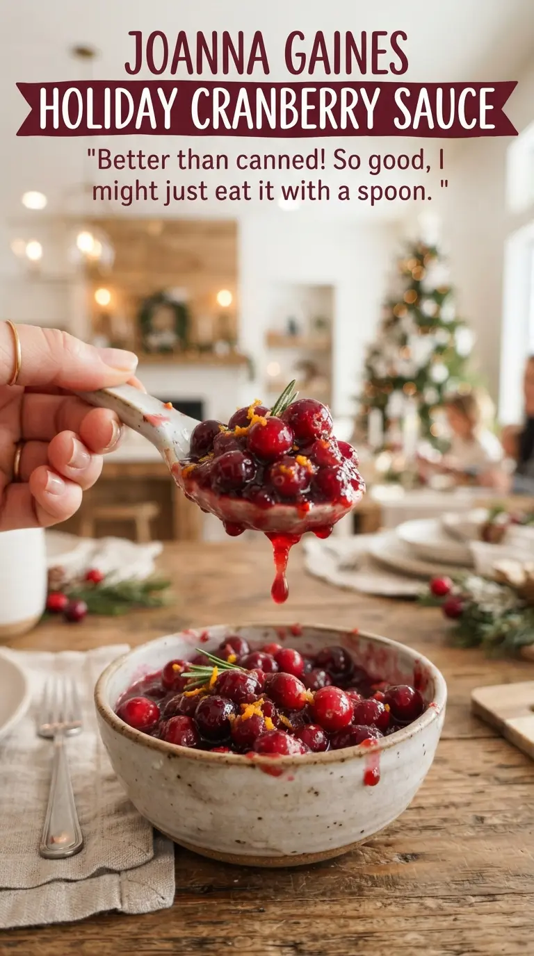 Joanna Gaines Holiday Cranberry Sauce chunky citrus pecans
