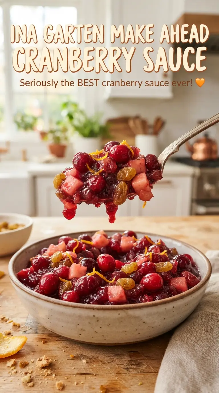 Ina Garten make ahead cranberry sauce chunky citrus
